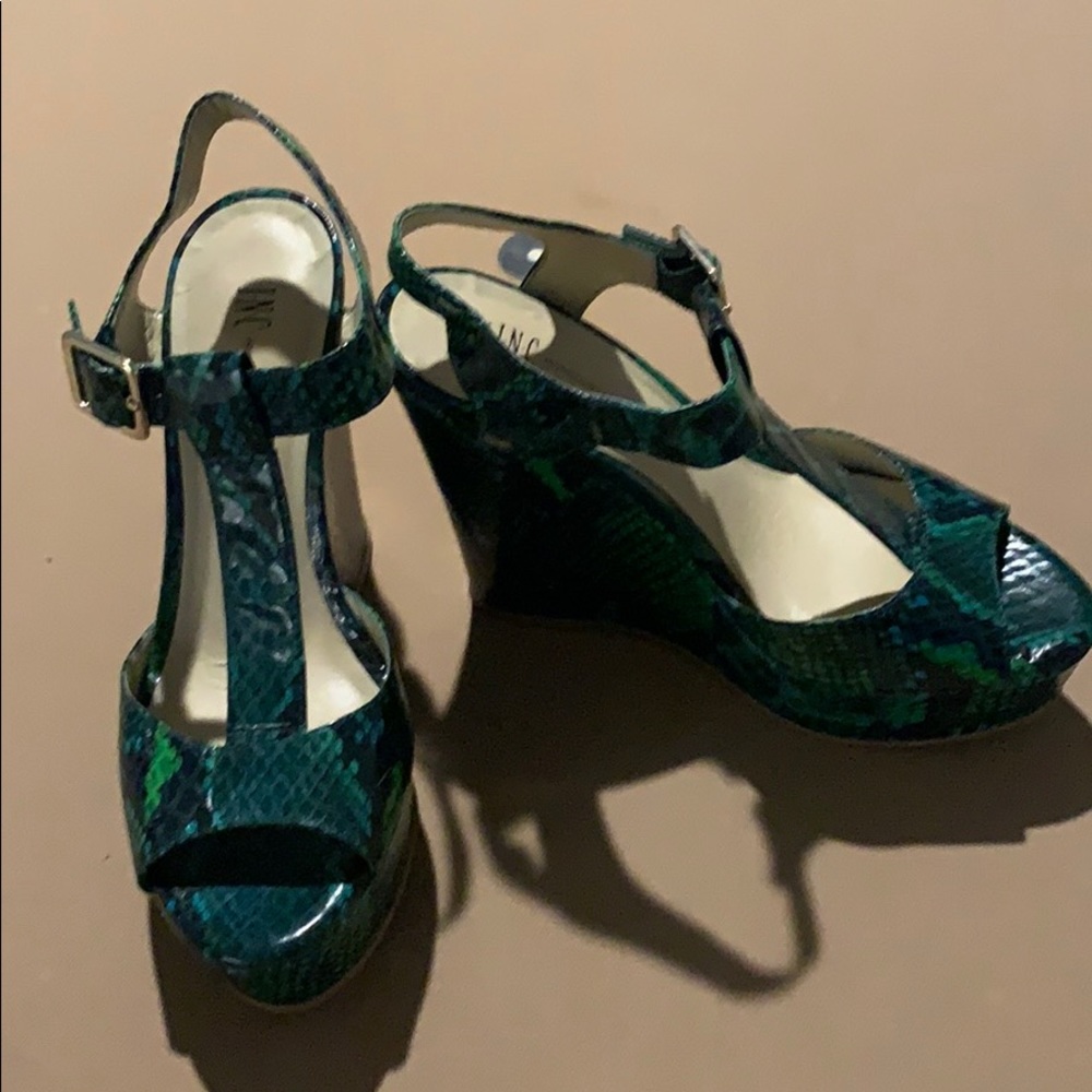 Snake Print wedges